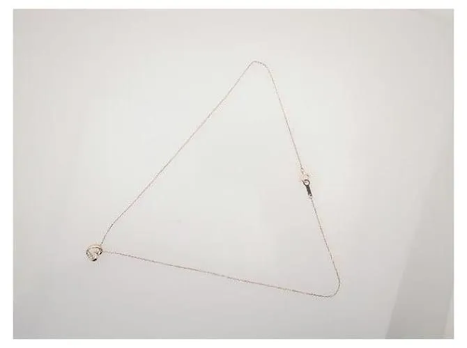 & Other Stories Collar colgante de diamante en oro rosa K18PG de 40 cm en excelente estado 