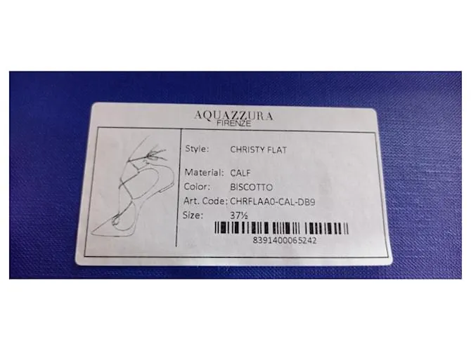 Aquazzura Bailarinas Christy flat color galleta Marrón claro 