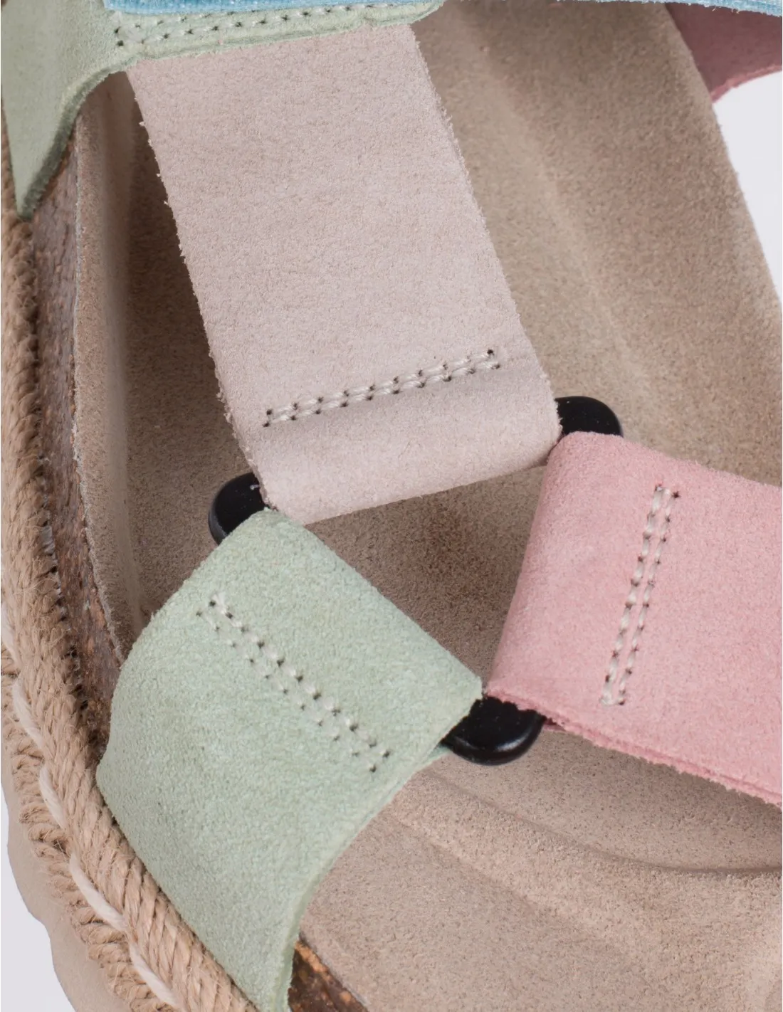 AUTENTI Sandalias Tiras Velcro Color Pastel