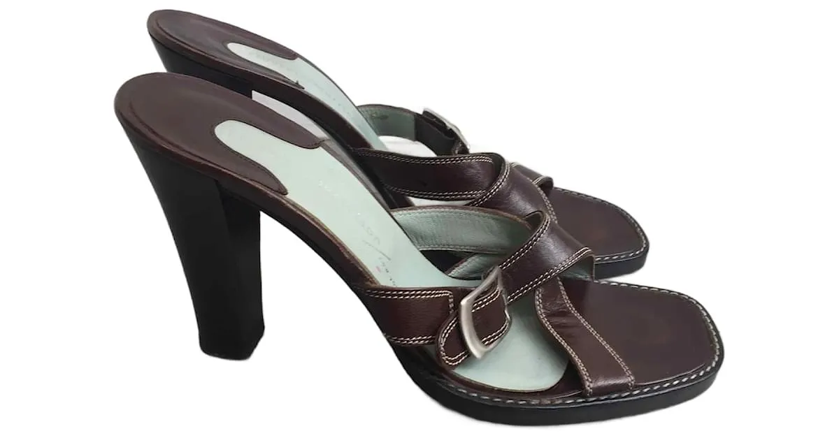 Belle Sigerson Morrison SIGERSON MORRISON Sandalias T.UE 36.5 cuero Castaño 
