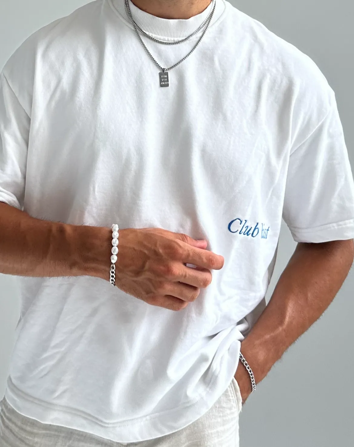 BRUNNEY MAN BRACELET PLATA