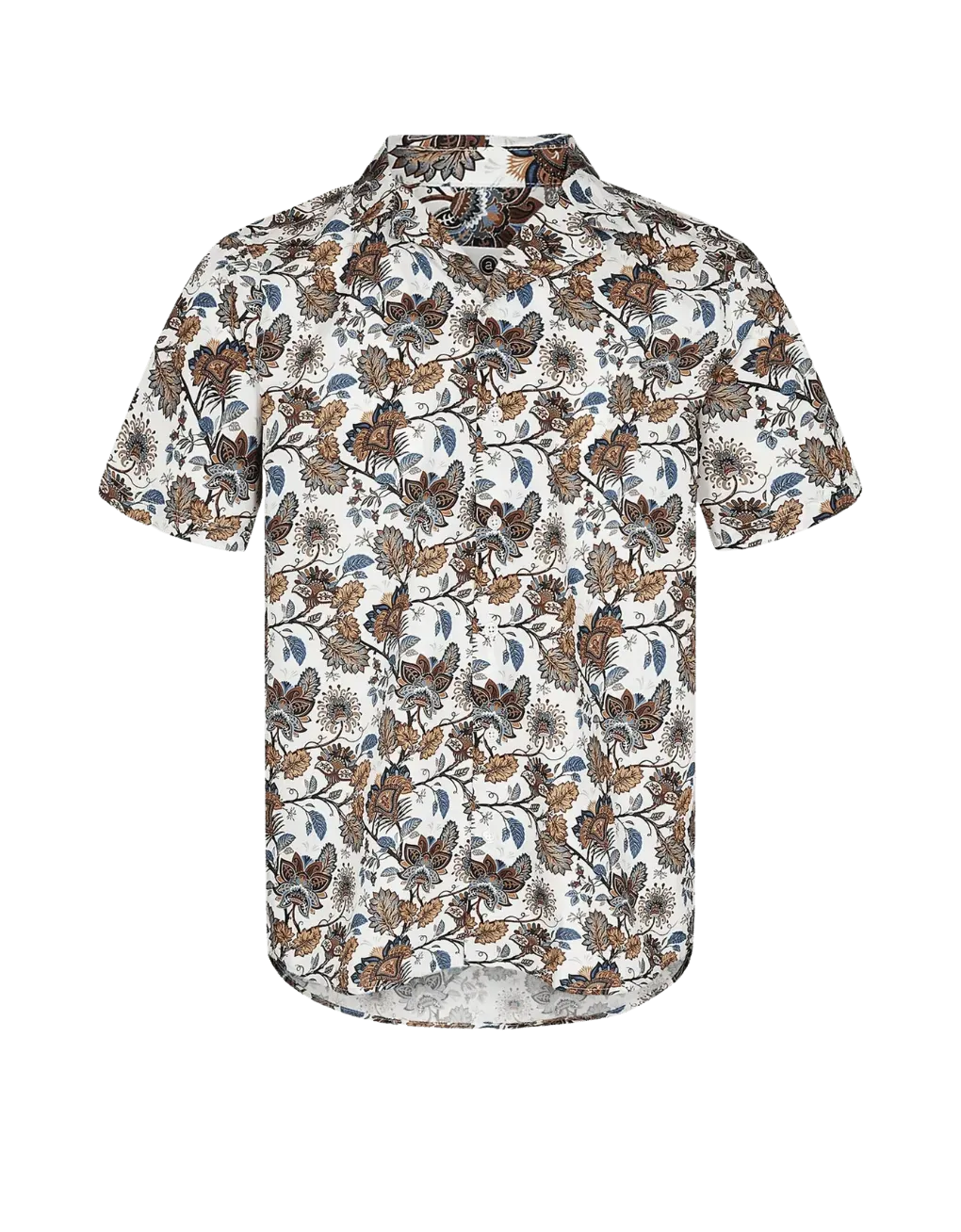 Camisa Anerkjendt Manga Corta Akleo Poplin Brown Rice