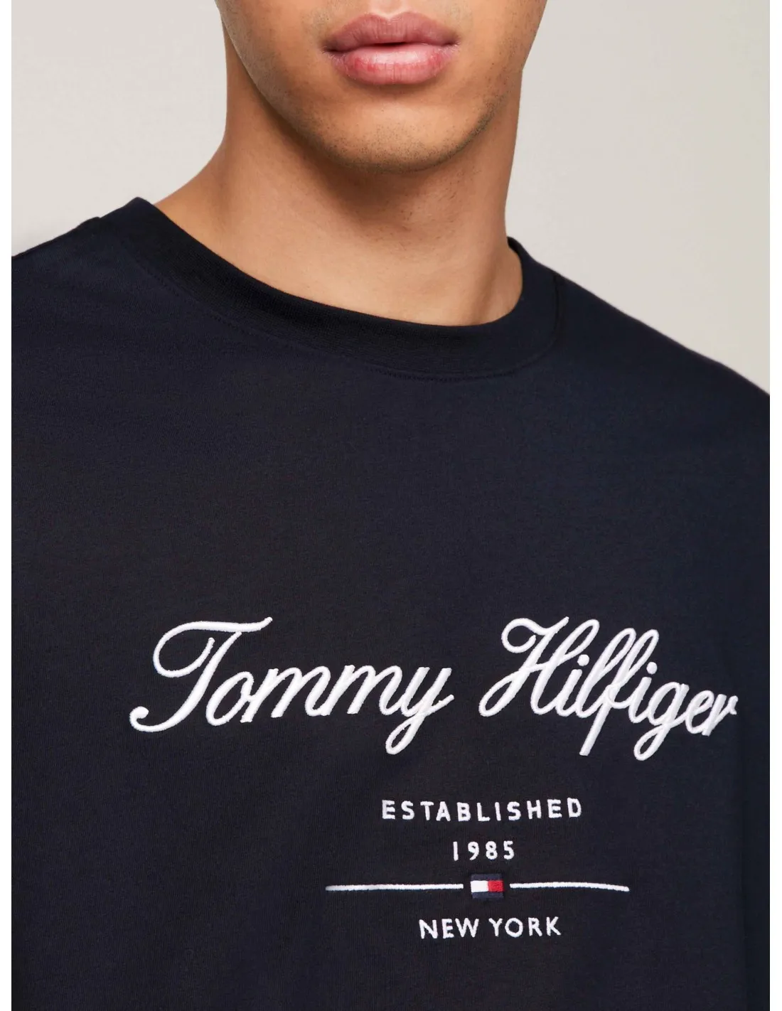 Camiseta con logo bordado de Tommy Hilfiger
