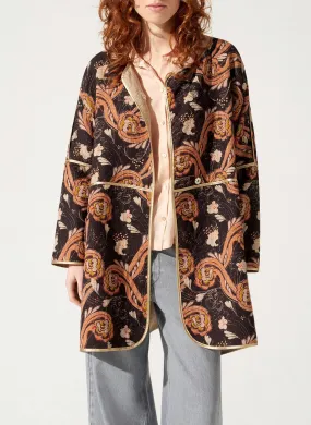 Chaqueta holgada estampada en azul