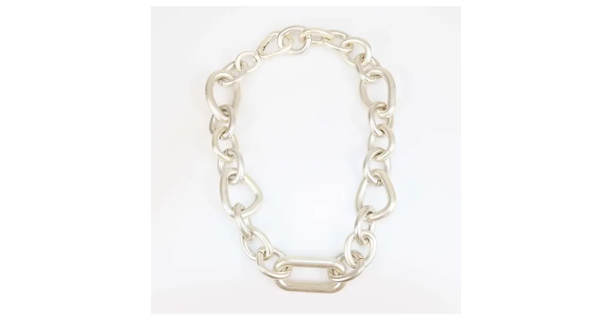Collar Reyes de latón plateado cepillado de Cult Gaia Plata 
