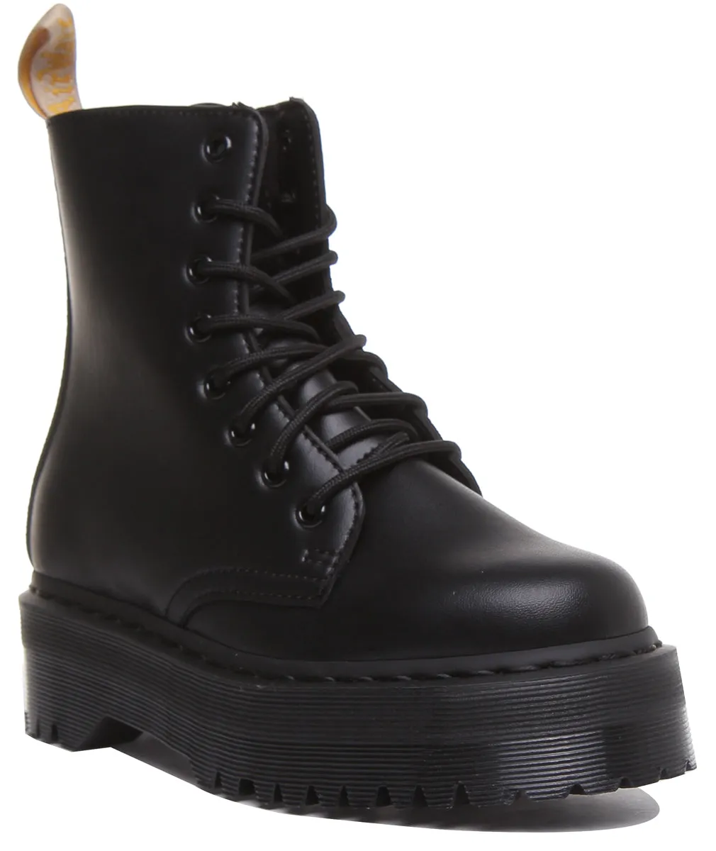 Dr Martens Jadon Botines veganos de 8 ojetes con cordones para en negro mono