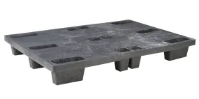 Europalé, de PE-RE, 800 x 1200 x 140 mm, 9 patas, anidable, pack 5 uds.