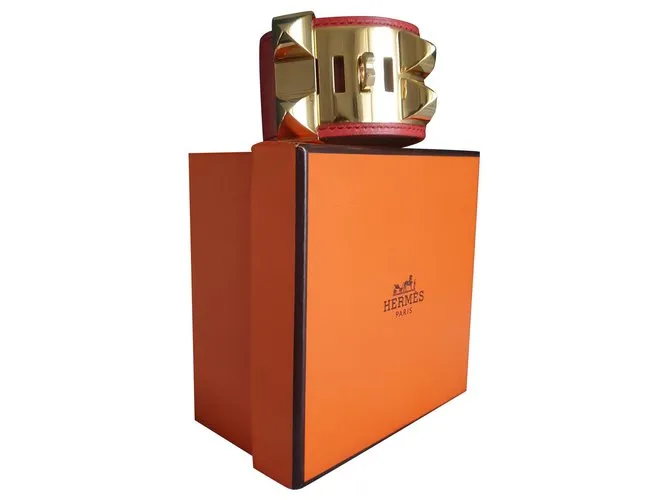 Hermès Collar de perro CDC Naranja 