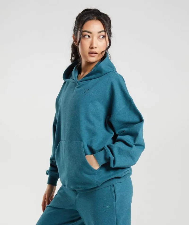 Hoodies Gymshark Rest Day Sweats Hoodie Azules | 416752-NBP
