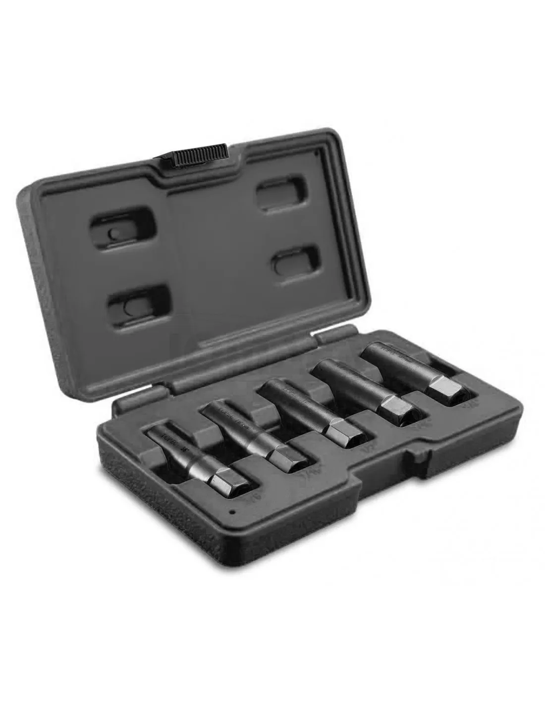 Juego de vasos LARGOS para quitar tuercas y tornillos dañados y tornillos antirrobo ( Vasos Twist ), 5 piezas