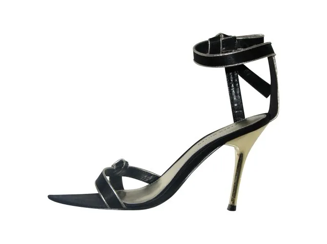 Karen Millen Sandalias Negro Plata 