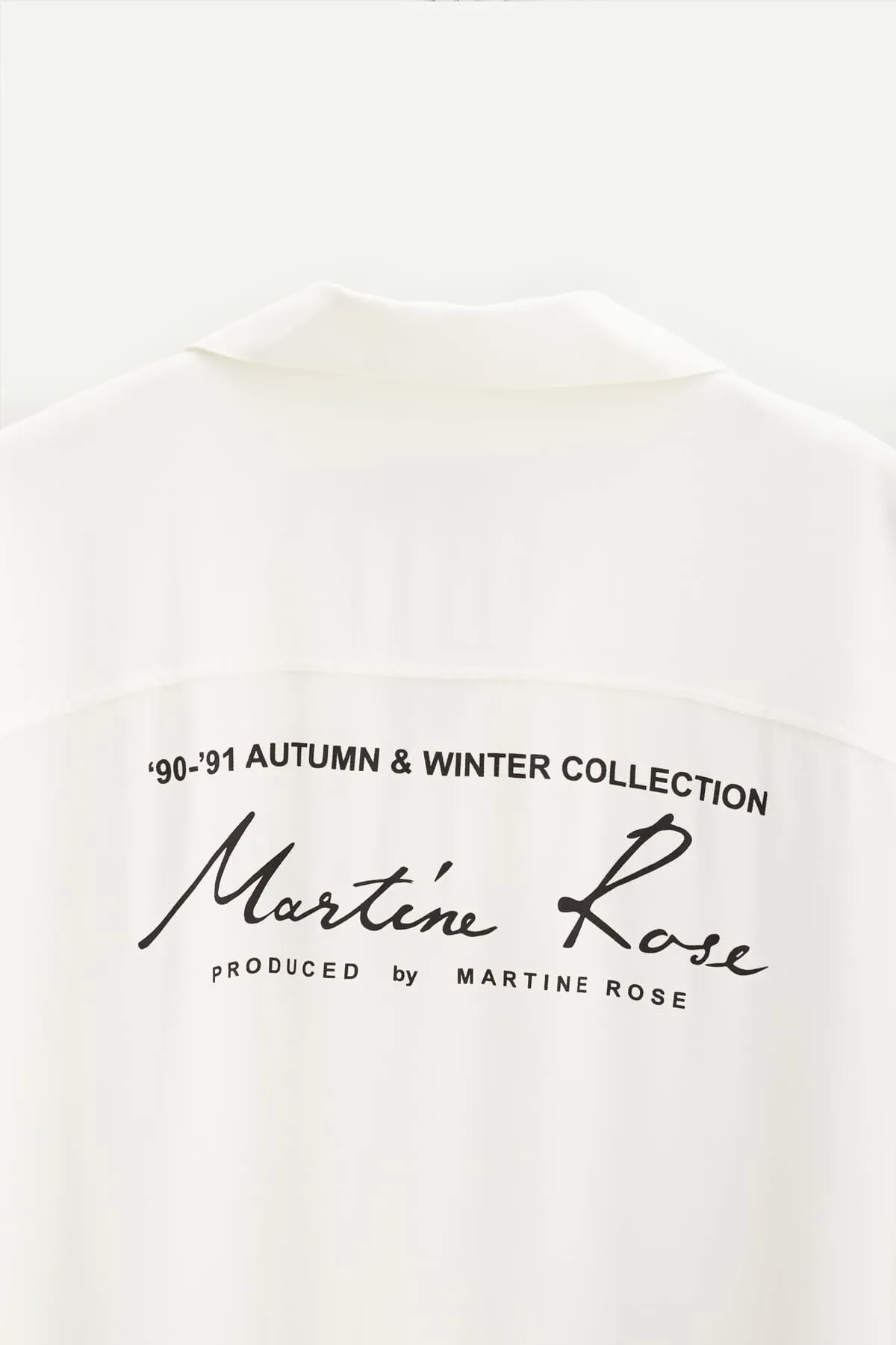 MARTINE ROSE WHITE BOXY HAWAIIAN SHIRT
