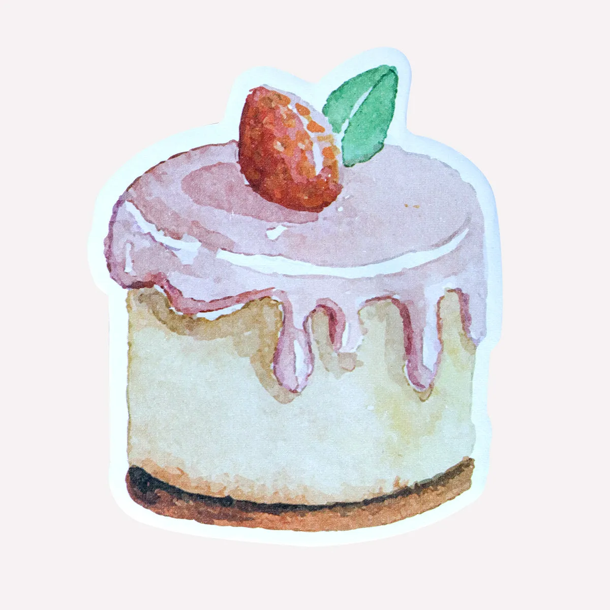 Notas Adhesivas con Diseo de Pastel, Fresa