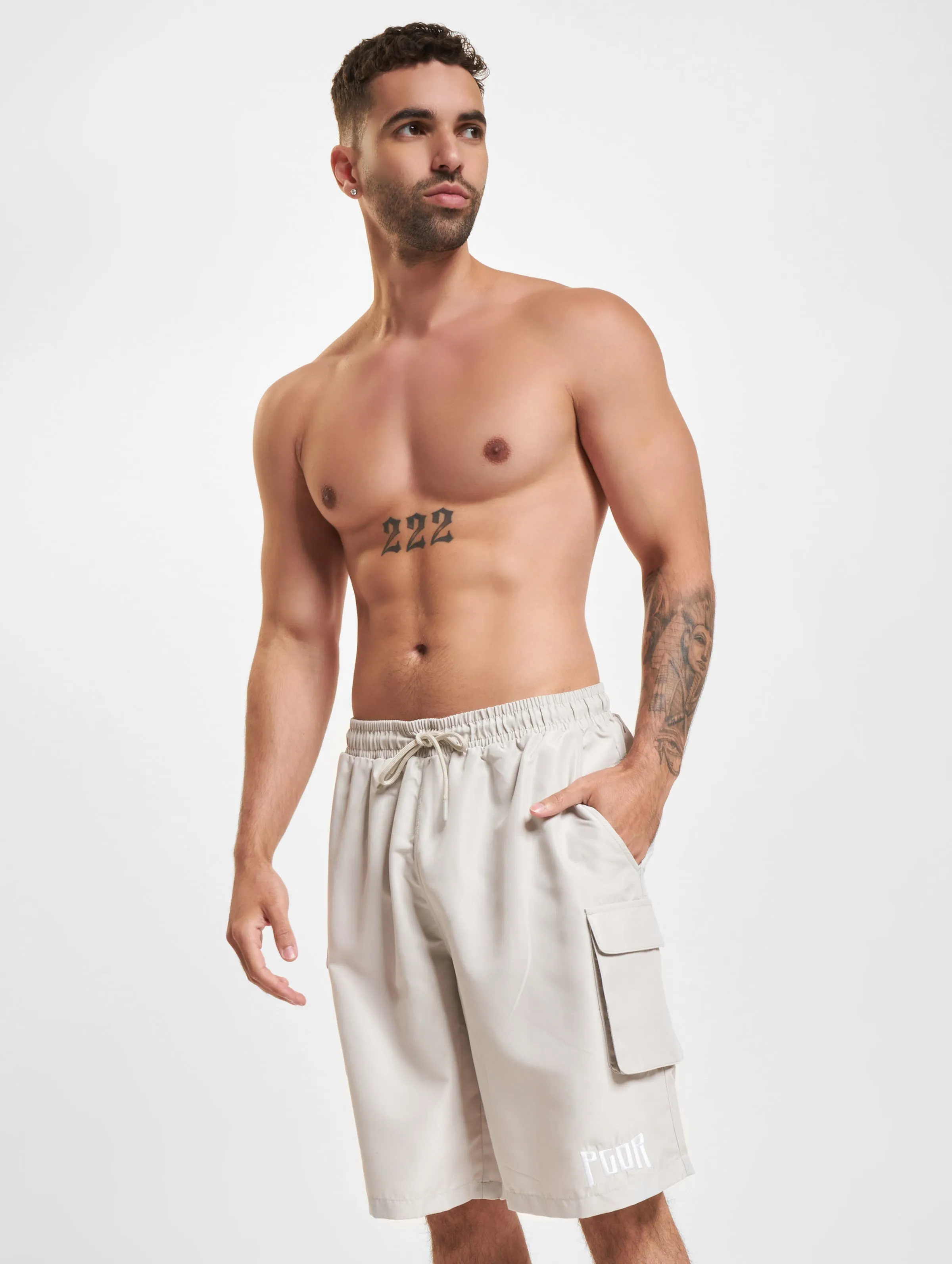 PEGADOR PEGADOR Upton Cargo Bermuda Swim Shorts