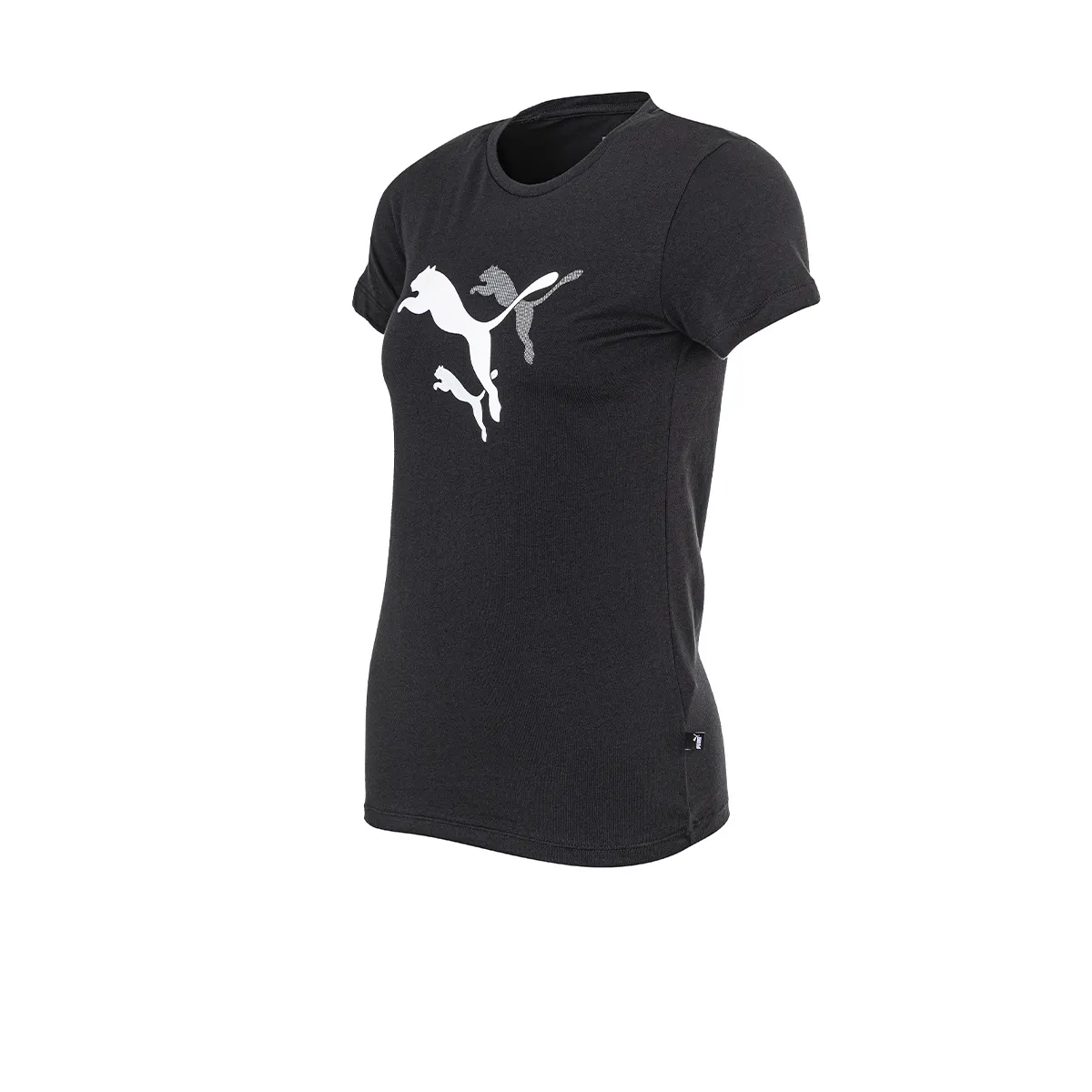 Remera Puma Essentials + Logo Power Mujer Negra