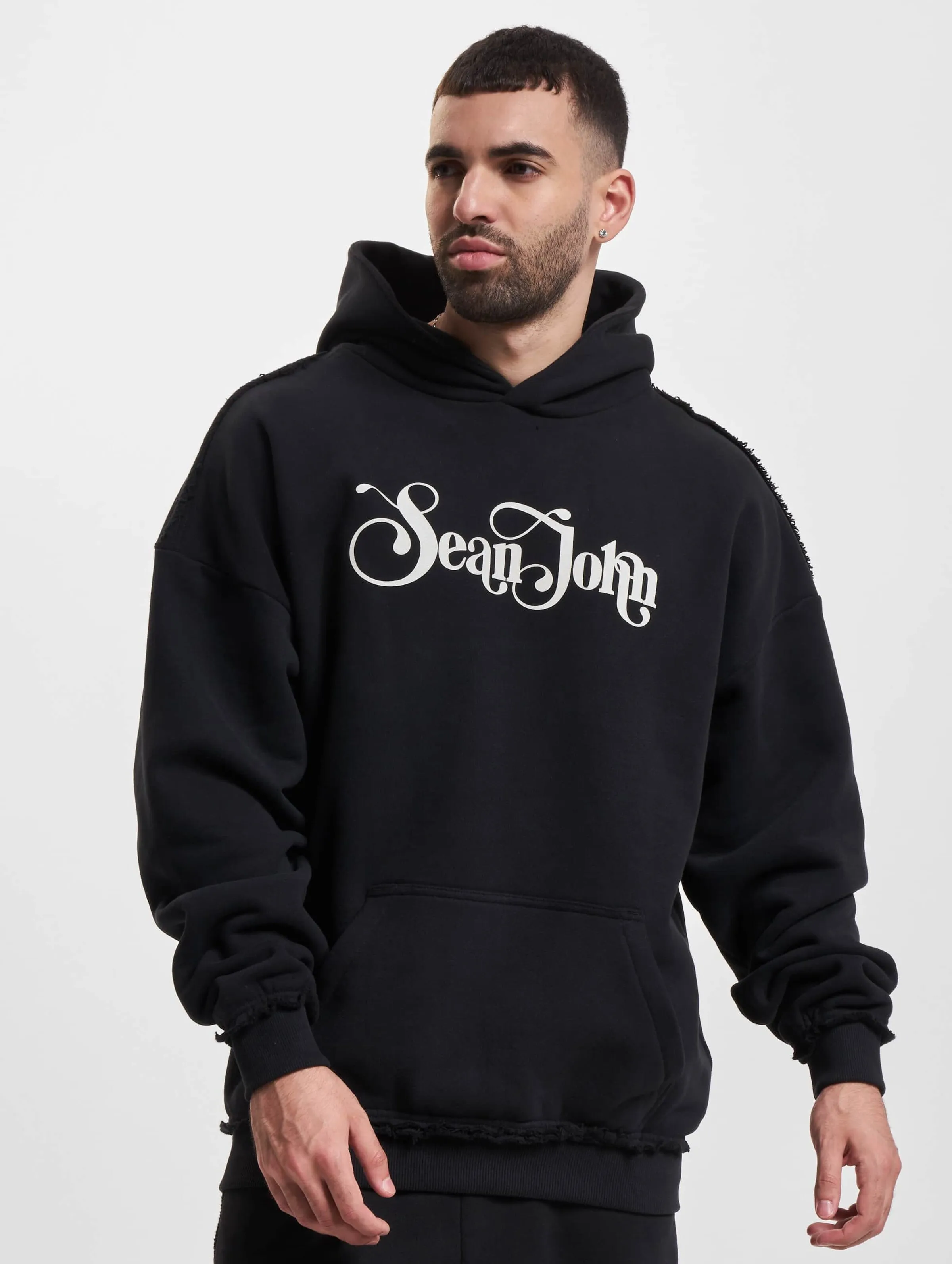 Sean John JM233-004-2 SJ Retro Logo Peached Hoodie