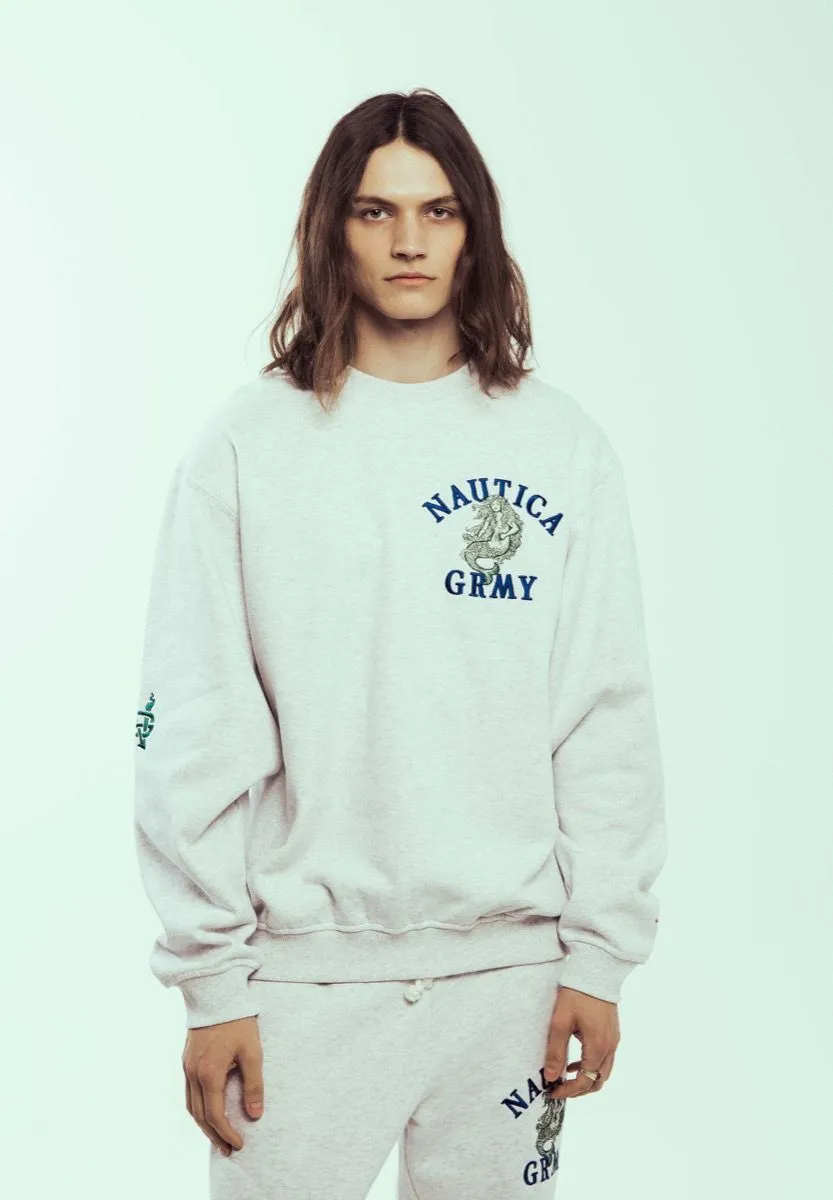 SUDADERA GRIMEY MIGHTY HARMONIST NAUTICA X GRMY - SPORT GREY | SS24